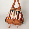 ADBG862 American Darling Hand Tooled Floral & Hand-Woven Saddle Blanket Leather Bucket Bag