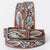 OHBTG104 American Darling Hand Tooled Leather Skull & Feather Belt