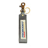 Official PRCA & NFR Licensed Collection® Pebbled Leather Keychain Antique Brass Swivel Charm