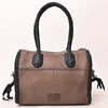 ADBGM270 Western Braided Fringe Duffel with Turquoise Concho - Genuine Leather