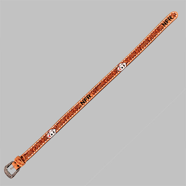 Official PRCA & NFR Licensed Collection®️ Tooled Leather Rodeo Belt