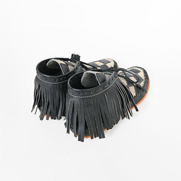 ADFT187 American Darling Boho Western Fringe Genuine Leather Ankle Moccasin Shoes