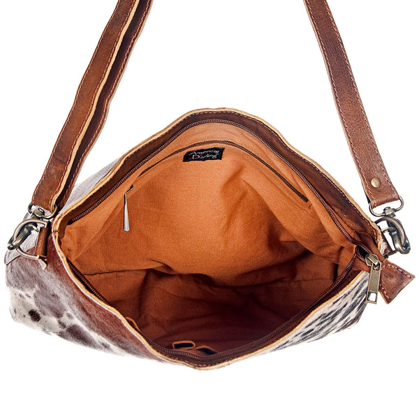 ADBG102 American Darling Hair-On Cowhide Leather Crossbody Bag Handcrafted Western Style