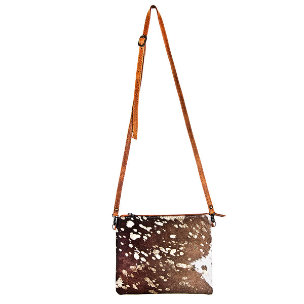 ADBG109 American Darling Hair-On Cowhide Crossbody Bag - Genuine Leather Western Purse