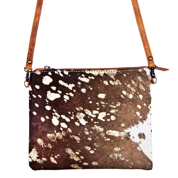 ADBG109 American Darling Hair-On Cowhide Crossbody Bag - Genuine Leather Western Purse