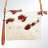 ADBG109 American Darling Hair-On Cowhide Crossbody Bag - Genuine Leather Western Purse