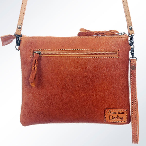 ADBG109 American Darling Hair-On Cowhide Crossbody Bag - Genuine Leather Western Purse