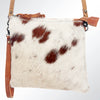 ADBG109 American Darling Hair-On Cowhide Crossbody Bag - Genuine Leather Western Purse
