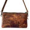 LC-ADBGS142 Hair-On Leather Crossbody Pouch with Zip Closure and Adjustable Strap