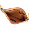 LC-ADBGS142 Hair-On Leather Crossbody Pouch with Zip Closure and Adjustable Strap