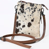 LC-ADBGS153BRW Speckled Hair-On Hide Leather Chaps Bag - Western Cowhide Purse