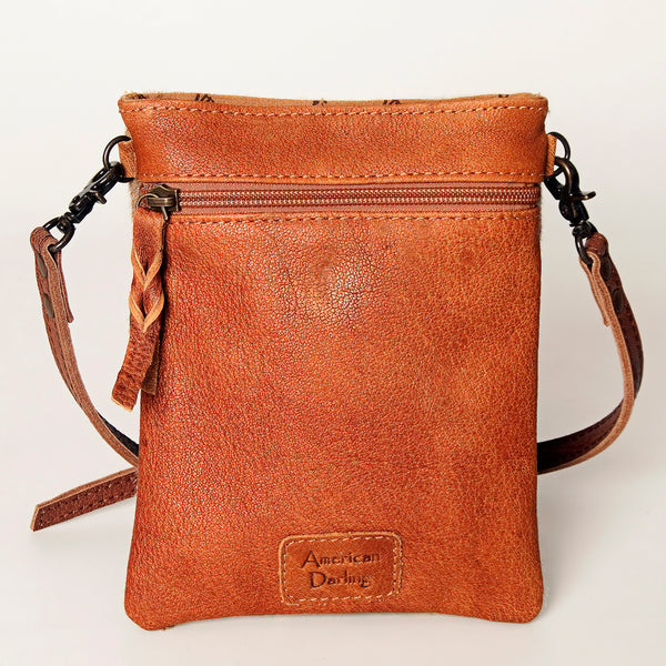 LC-ADBGS153ACGO Gold Speckled Hair-On Hide Chaps Bag - Western Leather Accent