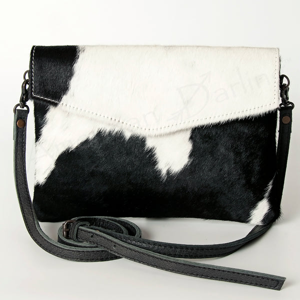 ADBGS178 Hair-On Cowhide Leather Crossbody Envelope - Western Style Purse