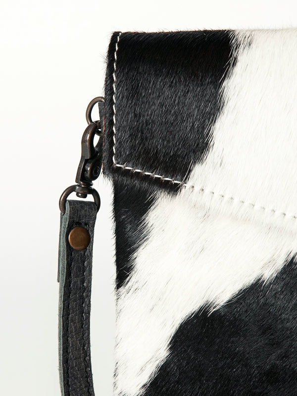ADBGS178 Hair-On Cowhide Leather Crossbody Envelope - Western Style Purse