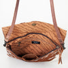 ADBGS178Genuine Hair-on Hide Leather Envelope Bag with Fringe Tassels and Adjustable Strap