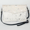 ADBGS178 Hair-On Cowhide Leather Crossbody Envelope - Western Style Purse