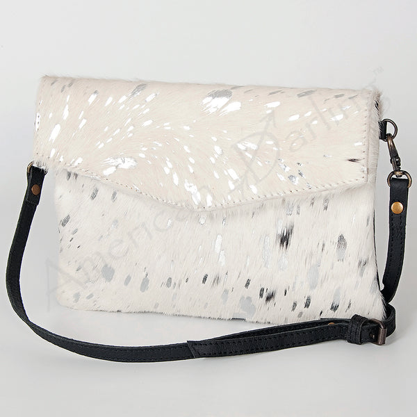 ADBGS178 Hair-On Cowhide Leather Crossbody Envelope - Western Style Purse