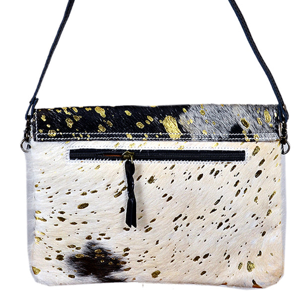 ADBGS178 Hair-On Cowhide Leather Crossbody Envelope - Western Style Purse