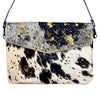 ADBGS178 Hair-On Cowhide Leather Crossbody Envelope - Western Style Purse