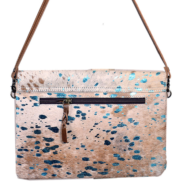 ADBGS178 Hair-On Cowhide Leather Crossbody Envelope - Western Style Purse