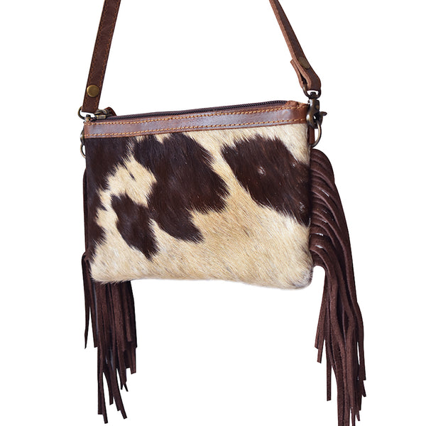 LC-ADBGS142 Hair-On Mini Crossbody - Western Leather Purse with Adjustable Strap