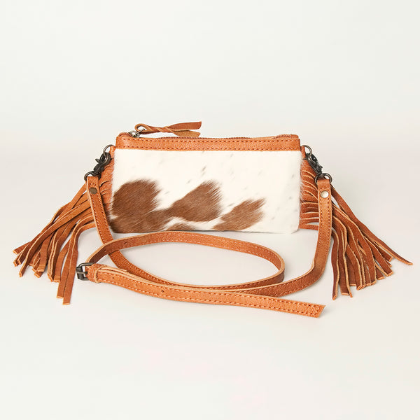LC-ADBGS142 Hair-On Mini Crossbody - Western Leather Purse with Adjustable Strap