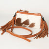 LC-ADBGS142 Hair-On Mini Crossbody - Western Leather Purse with Adjustable Strap