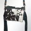 LC-ADBGS142 Hair-On Cowhide Crossbody - Western Fringe Leather Purse