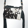 LC-ADBGS142 Hair-On Cowhide Crossbody - Western Fringe Leather Purse