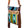 ADBG216 American Darling Large Cross body Bag - Hand Tooled Floral Leather & Woven Saddle Blanket