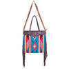 ADBG219 American Darling Large Cross body Bag - Hand Tooled Leather & Woven Saddle Blanket