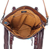 ADBG219 American Darling Large Cross body Bag - Hand Tooled Leather & Woven Saddle Blanket