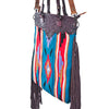 ADBG219 American Darling Large Cross body Bag - Hand Tooled Leather & Woven Saddle Blanket
