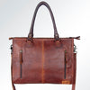 ADBG229 American Darling Western Tote Bag - Handcrafted Hair-On Cowhide & Braided Leather