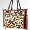 ADBG229 American Darling Western Tote Bag - Handcrafted Hair-On Cowhide & Braided Leather