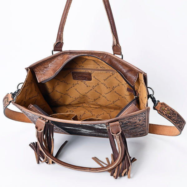 ADBG230 American Darling Western Tote Bag - Handcrafted Hair-On Cowhide & Hand-Tooled Leather