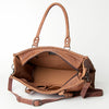 ADBG235 American Darling Western Leather Tote Bag - Hand Tooled Floral Carved Braided Purse