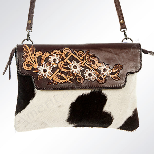ADBG241 American Darling Hand Tooled Hair-On Envelop Bag