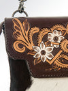 ADBG241 American Darling Hand Tooled Hair-On Envelop Bag