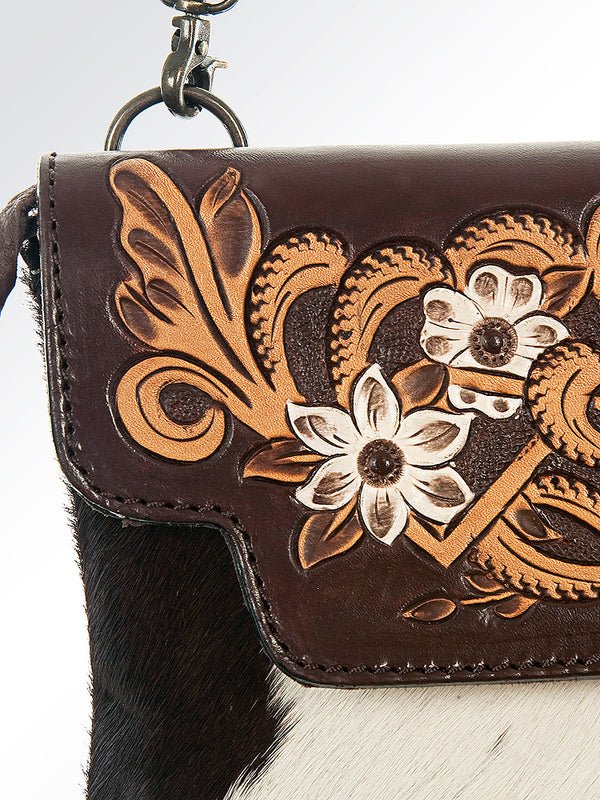 ADBG241 American Darling Hand Tooled Hair-On Envelop Bag