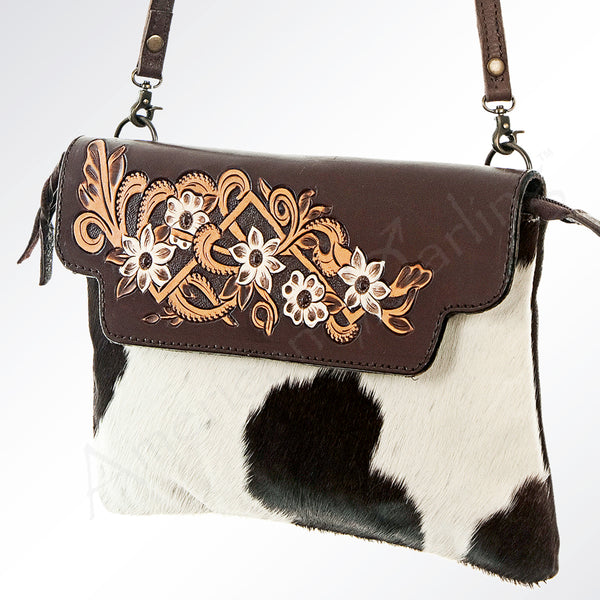 ADBG241 American Darling Hand Tooled Hair-On Envelop Bag