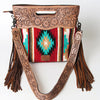 ADBG243 American Darling Hand Woven Saddle Blanket Signature Cross Body Bag