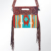 ADBG250 American Darling Signature Cross body Bag - Hand Tooled Floral Leather & Saddle Blanket
