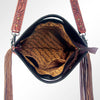 ADBG250 American Darling Signature Cross body Bag - Hand Tooled Floral Leather & Saddle Blanket