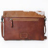 ADBGS178Genuine Hair-on Hide Leather Envelope Bag with Fringe Tassels and Adjustable Strap