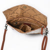 ADBGS178Genuine Hair-on Hide Leather Envelope Bag with Fringe Tassels and Adjustable Strap