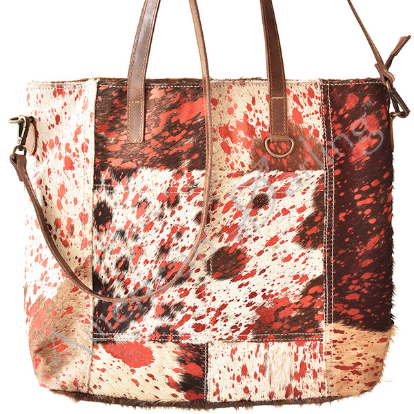 ADBG106 American Darling Hair-on Cowhide Western Tote Bag Genuine Leather