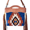 ADBG265 American Darling Cross body Bag - Handcrafted Basket Weave Hand-Tooled Leather & Saddle Blanket Western Purse