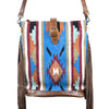 ADBG278 American Darling Large Cross body Bag - Handcrafted Western Leather & Saddle Blanket Purse