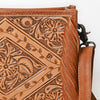 ADBG280 American Darling Cross Body Bag - Hand Tooled Floral Leather Western Purse with Fringes